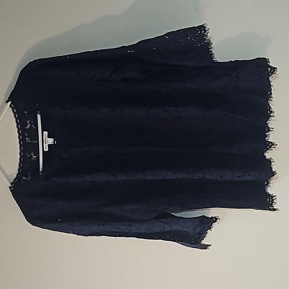 Issac Mizrahi Live Navy Blue Shirt Size XL No Flaws!